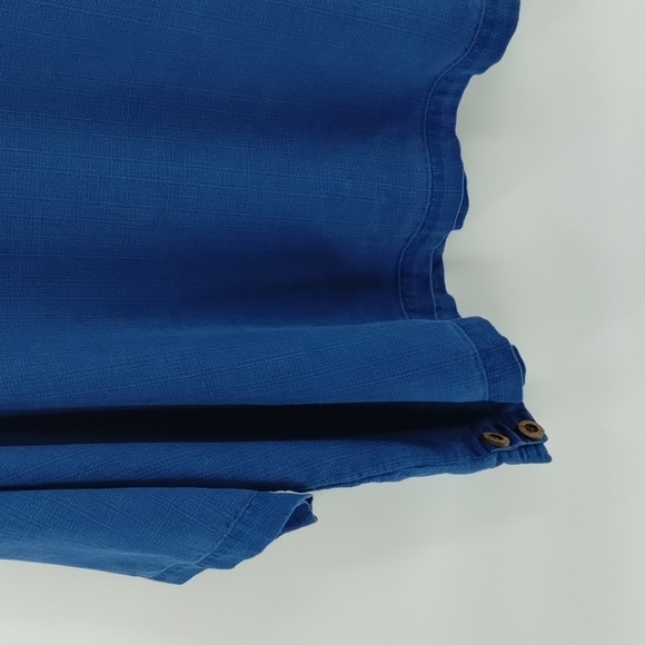 Pure Jill indigo blue oversized pullover top size large textured with buttons - Picture 3 of 10